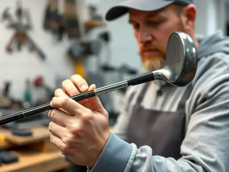 Club repair work in progress with tools